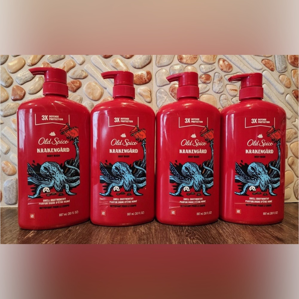 4PK OLD SPICE KRAKENGARD Body Wash 3X DEFENSE PROTECTION  30 oz